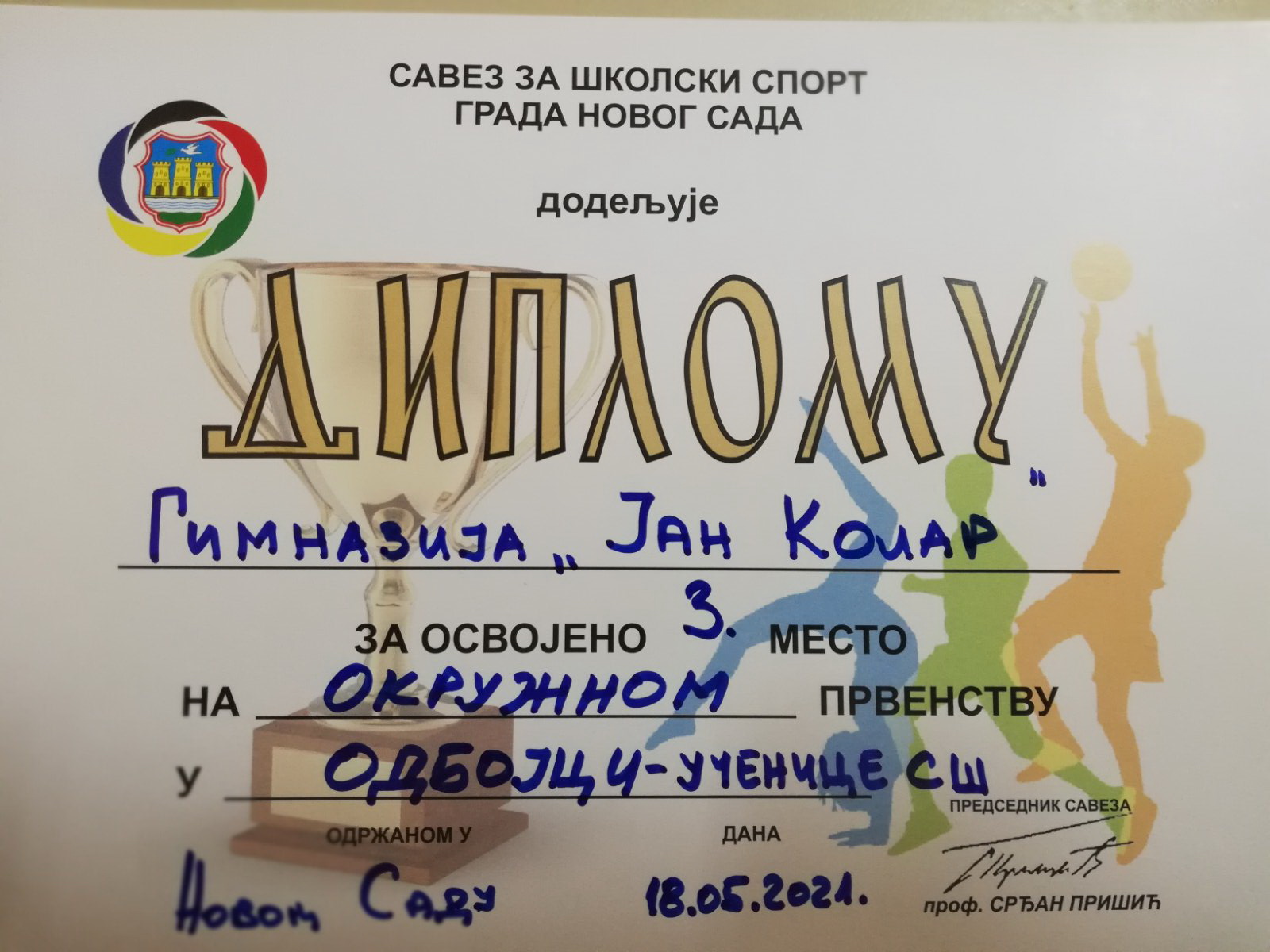 volejbal diplom