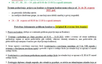 Zápis žiakov do žiackeho domova